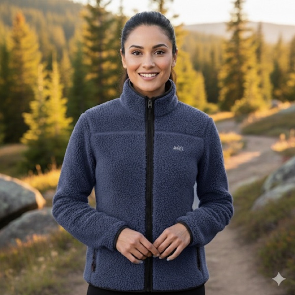 REI Polartec Fleece Full Zip Jacket - Purple Women's Small